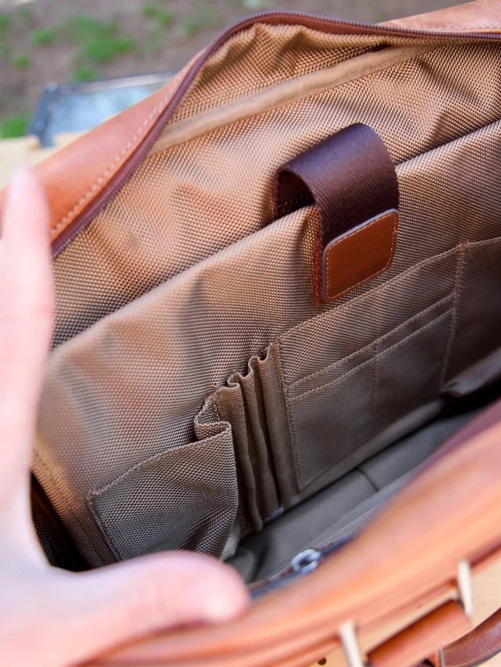 Fossil 100% Leather Trent Laptop Briefcase